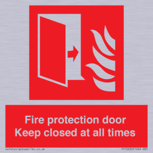 Fire protection door Keep closed at all times